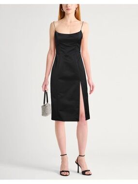 Blumarine Satin Bodycon Midi Dress